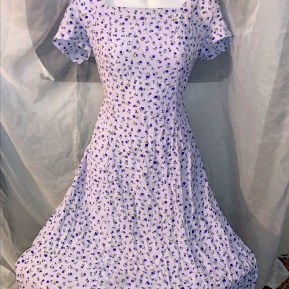 VINTAGE Long flower print dress